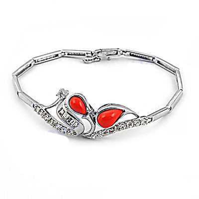 Silver Coral Bracelet for Women | Silver Jewelry Gift