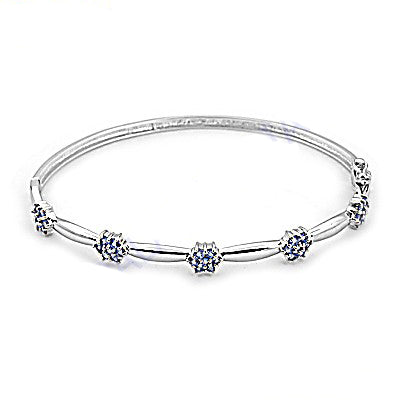 Silver Blue Gemstone Bracelet for Women | Fashion Jewelry
