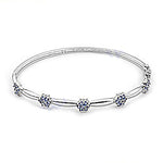 Load image into Gallery viewer, Silver Blue Gemstone Bracelet for Women | Fashion Jewelry
