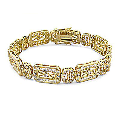 gold plating Zirconia Bracelet for Women | Party Wear Jewelry