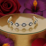 Load image into Gallery viewer, 925 Silver Floral Bracelet for Women | Rhinestone Jewelry Gift
