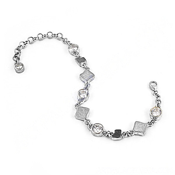 Silver Cubic Zirconia Bracelet | For Women | Fashion Jewelry