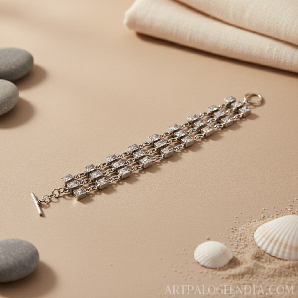 Silver Cubic Zirconia Bracelet | Women's Fashion Jewelry