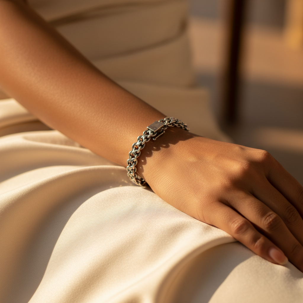 925 sterling silver star chain bracelet | men's jewelry