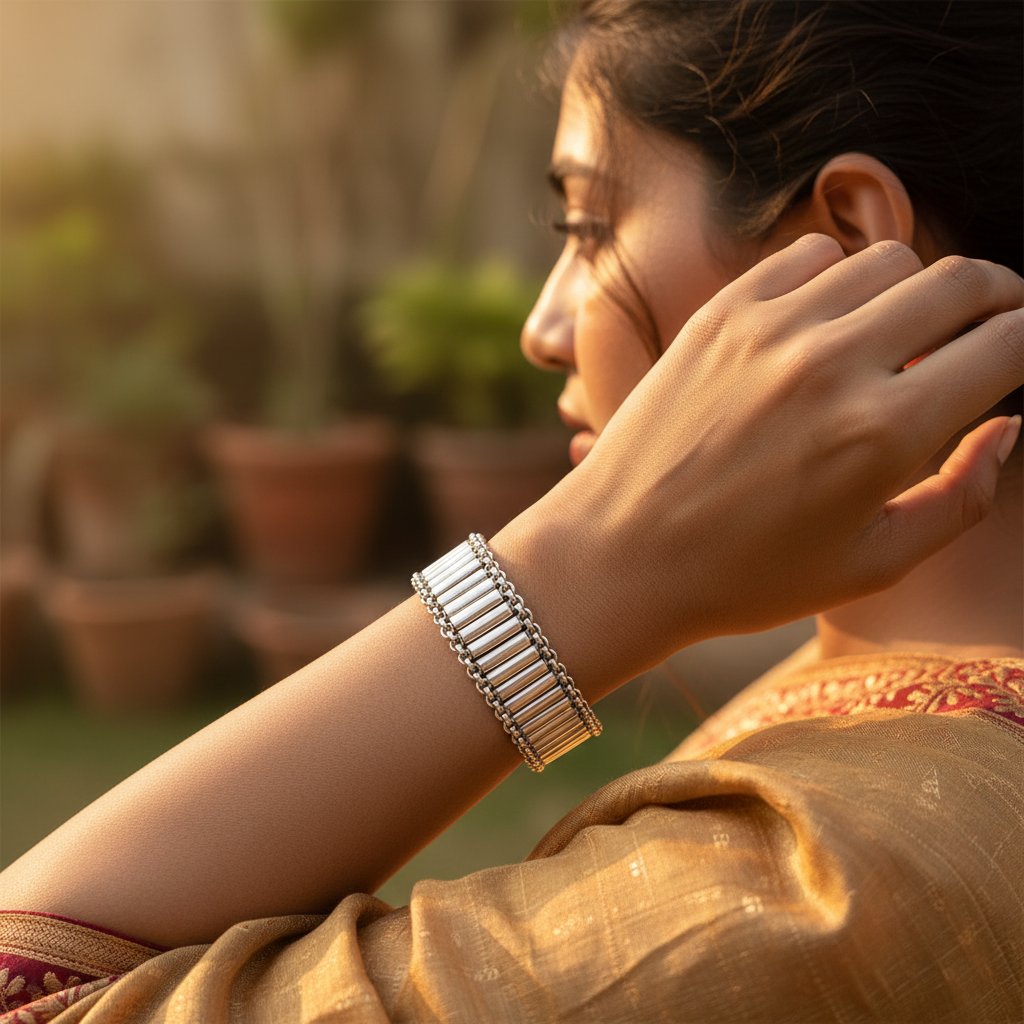 925 Silver Rectangle Bracelet for Women | Gift Jewelry