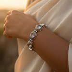 Load image into Gallery viewer, 925 Silver Quartz Bracelet for Women | Oval Gemstone Jewelry
