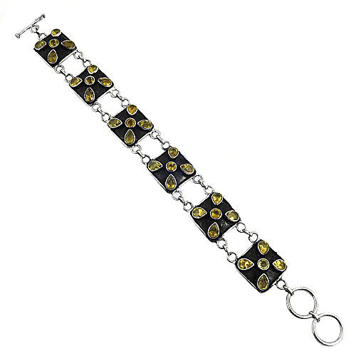 925 Silver Citrine Bracelet for Women | Statement Jewelry