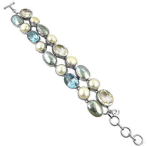 925 Silver Gemstone Bracelet for Women | Statement Jewelry