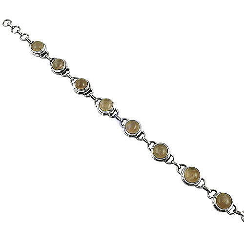 925 Silver Moonstone Bracelet for Women | Bezel Set Jewelry