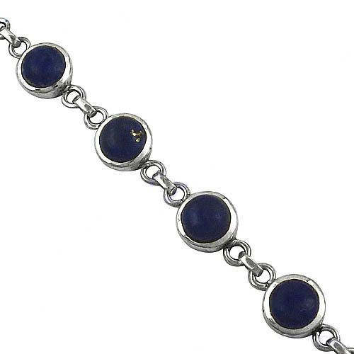 Silver Lapis Lazuli Bracelet for Women | Gemstone Jewelry