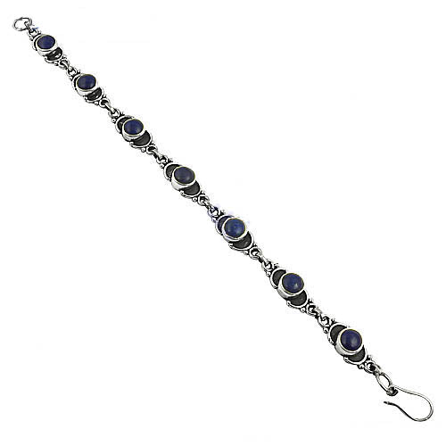 925 Silver Blue Stone Bracelet for Women | Daily Wear Jewelry