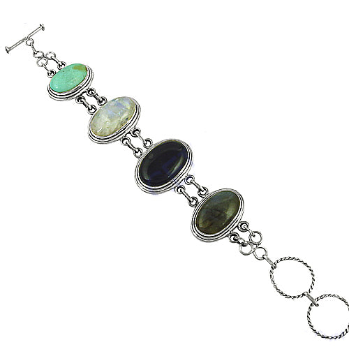 925 Silver Gemstone Bracelet for Women | Silver Jewelry Gift