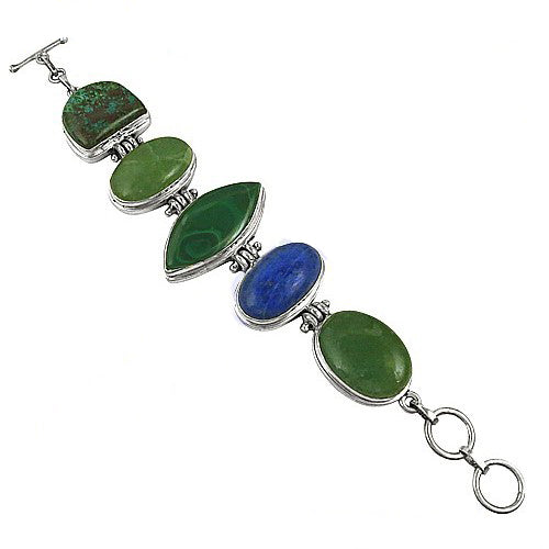 925 Silver Gemstone Bracelet | Multi-Stone Bracelet for Women