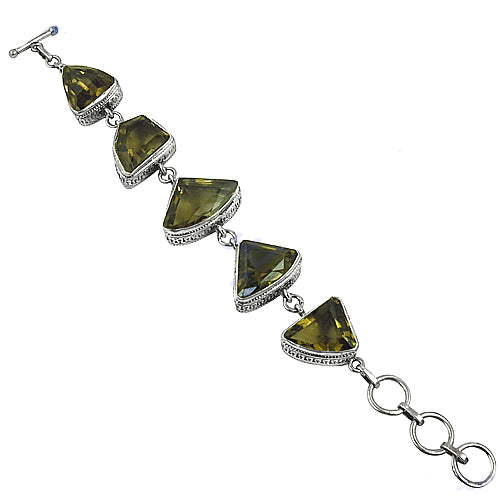 925 Silver Citrine Bracelet for Women | Statement Jewelry