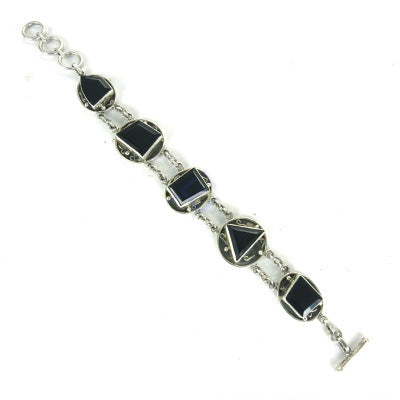925 Silver Onyx Stone Bracelet for Women | Daily Wear Gift