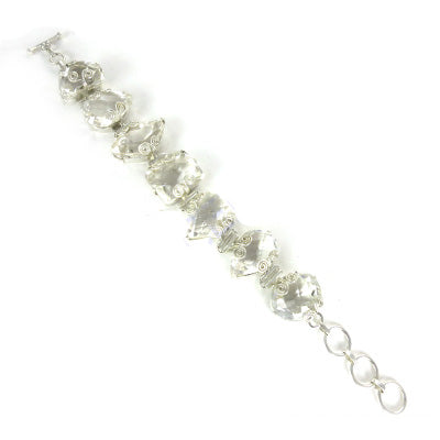 Clear Quartz Gemstone Bracelet | 925 Silver | Women's Jewelry