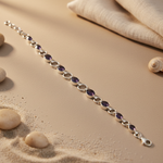 Load image into Gallery viewer, 925 Silver Iolite Bracelet for Women | Oval Gemstone Jewelry
