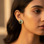 Load image into Gallery viewer, 925 Silver Green Amethyst Stud Earrings for Women | Gift
