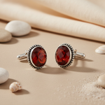 Load image into Gallery viewer, Silver Carnelian Cufflinks for Men | Formal Wear Jewelry
