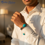Load image into Gallery viewer, 925 Sterling Silver Turquoise Cufflinks | Men&#39;s Jewelry Gift

