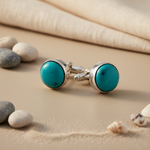 Load image into Gallery viewer, 925 Sterling Silver Turquoise Cufflinks | Men's Jewelry Gift
