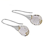 Load image into Gallery viewer, Silver Clear Crystal Drop Earrings for Women | Dangle Earrings
