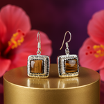 Load image into Gallery viewer, 925 Silver Tiger Eye Earrings for Women | Gemstone Jewelry
