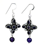 Load image into Gallery viewer, 925 Silver Amethyst Drop Earrings | Gemstone Jewelry for Women
