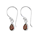 Load image into Gallery viewer, 925 Silver Garnet Teardrop Earrings for Women | Gift Jewelry
