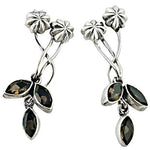 Load image into Gallery viewer, 925 Silver Smoky Quartz Flower Earrings for Women | Gift
