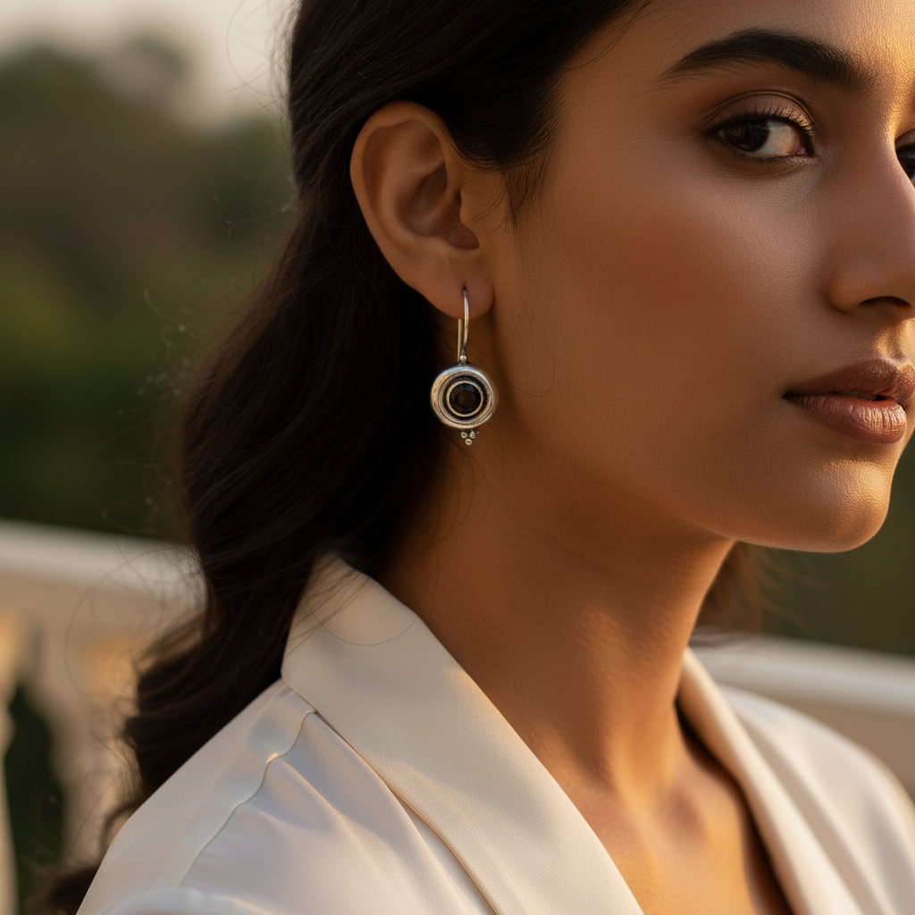 925 Silver Smoky Quartz Drop Earrings for Women | Gift