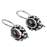 Load image into Gallery viewer, 925 Silver Garnet Drop Earrings for Women | Gemstone Jewelry
