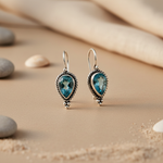 Load image into Gallery viewer, 925 Silver Blue Topaz Teardrop Earrings for Women
