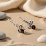 Load image into Gallery viewer, 925 Silver Garnet Earrings for Women | Dangle Jewelry Gift
