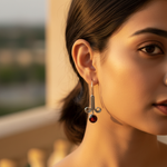 Load image into Gallery viewer, 925 Silver Garnet Earrings for Women | Dangle Jewelry Gift
