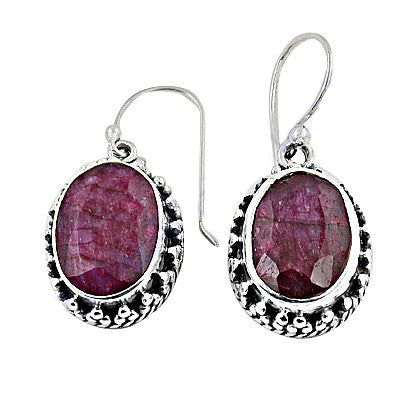 925 Silver Ruby Earrings for Women | Gemstone Jewelry