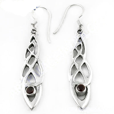 925 Silver Garnet Drop Earrings for Women | Dangle Jewelry