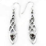 Load image into Gallery viewer, 925 Silver Garnet Drop Earrings for Women | Dangle Jewelry
