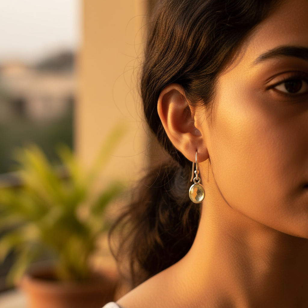 925 Silver Lemon Quartz Earrings | Women's Dangle Jewelry