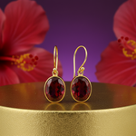 Load image into Gallery viewer, gold plating Ruby Earrings for Women | Gemstone Jewelry Gift
