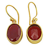 Load image into Gallery viewer, gold plating Ruby Earrings for Women | Gemstone Jewelry Gift
