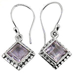 Load image into Gallery viewer, 925 Silver Amethyst Drop Earrings for Women | Gemstone Jewelry
