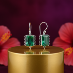 Load image into Gallery viewer, Emerald Earrings in 925 Sterling Silver for Women | Gift
