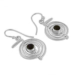 Load image into Gallery viewer, 925 Silver Spiral Earrings with Gemstone | For Women

