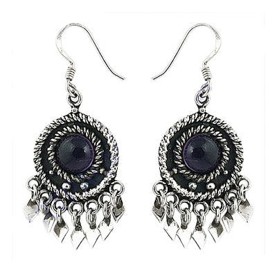 925 Silver Amethyst Earrings for Women | Dangle Jewelry