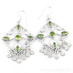 Load image into Gallery viewer, 925 Silver Peridot Earrings for Women | Dangle Jewelry
