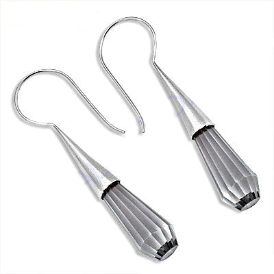 Silver Crystal Drop Earrings for Women | Elegant Jewelry Gift