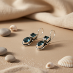 Load image into Gallery viewer, 925 Sterling Silver Blue Topaz Earrings | For Women | Gift
