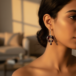 Load image into Gallery viewer, 925 Silver Garnet Drop Earrings for Women | Dangle Earrings
