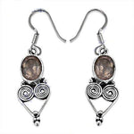 Load image into Gallery viewer, 925 Silver Smoky Quartz Earrings for Women | Dangle Earrings
